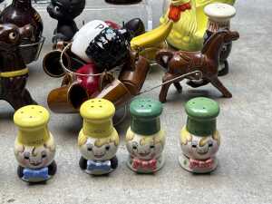 Mid-century novelty condiment, salt and pepper shakers, and drinks sets - 5