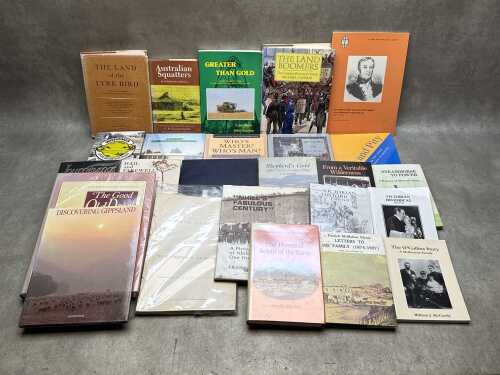 Local Victorian History books, including Australian Squatters