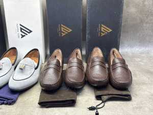 Four NEW pairs of Nappa Tori Australia leather men's shoes, size UK 12 - 2