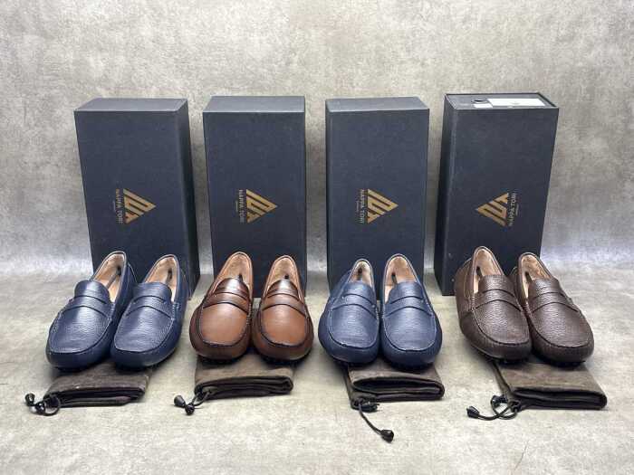 Four NEW pairs of Nappa Tori Australia leather men's shoes, size UK 12