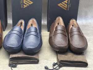 Four NEW pairs of Nappa Tori Australia leather men's shoes, size UK 12 - 2