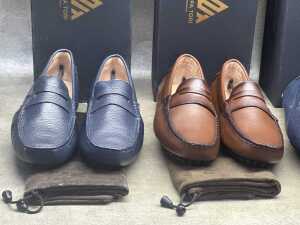 Four NEW pairs of Nappa Tori Australia leather men's shoes, size UK 12 - 3
