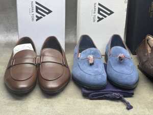 Four NEW pairs of Nappa Tori Australia leather men's shoes, size UK 12 - 3