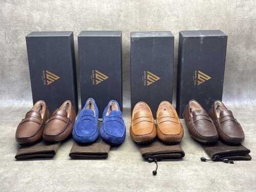 Four NEW pairs of Nappa Tori Australia leather men's shoes, size UK 10