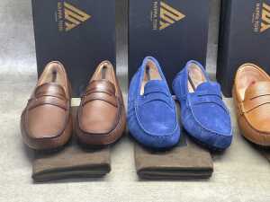 Four NEW pairs of Nappa Tori Australia leather men's shoes, size UK 10 - 3