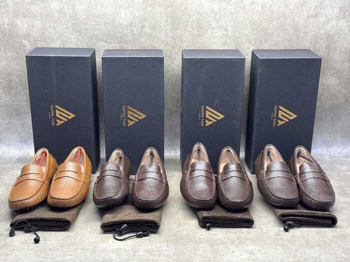 Four NEW pairs of Nappa Tori Australia leather men's shoes, size UK 7