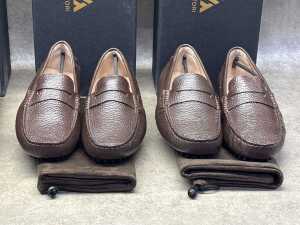 Four NEW pairs of Nappa Tori Australia leather men's shoes, size UK 7 - 2