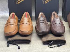 Four NEW pairs of Nappa Tori Australia leather men's shoes, size UK 7 - 3