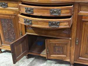 Late Victorian walnut mirror-back sideboard - 4