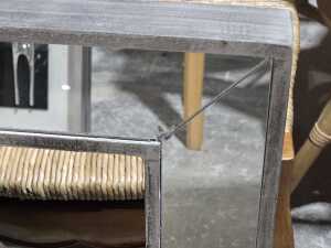 Framed hexagonal mirrored wall clock - 4