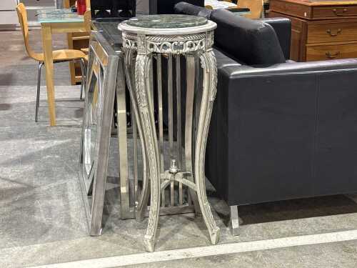 Louis XV style marble-top pedestal