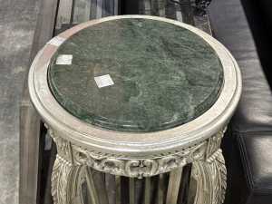 Louis XV style marble-top pedestal - 2