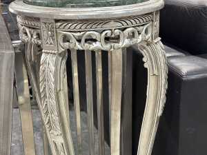 Louis XV style marble-top pedestal - 3