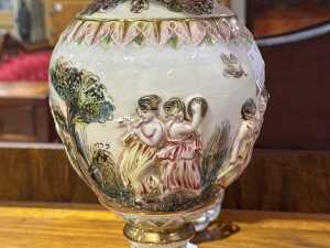 Italian Capodimonte ceramic lamp - 3