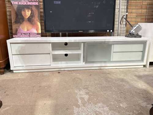 White lowline entertainment unit
