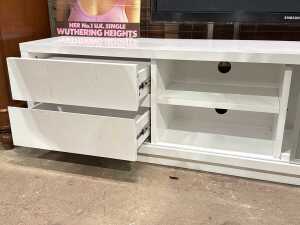 White lowline entertainment unit - 2