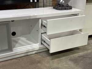 White lowline entertainment unit - 3