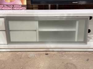 White lowline entertainment unit - 4