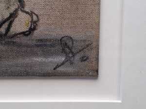 Artist unknown, Therasa #9 and Therasa #14, pair of nude sketches on canvas - 4