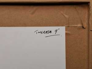 Artist unknown, Therasa #9 and Therasa #14, pair of nude sketches on canvas - 5