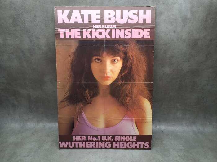 Kate Bush's 'The Kick Inside' album poster mounted on masonite