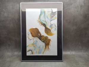 Y. Kiddle, (Double portrait) 2012, gouache painting on paper