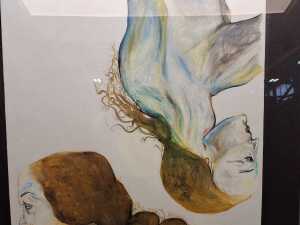 Y. Kiddle, (Double portrait) 2012, gouache painting on paper - 4