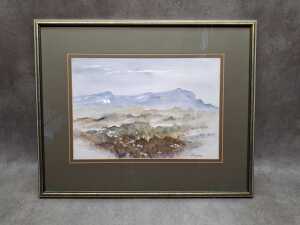 Val Potter, Misty Mountains, 1988. Watercolour painting on paper
