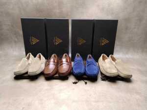 Four NEW pairs of Nappa Tori Australia leather men's shoes, size UK 6