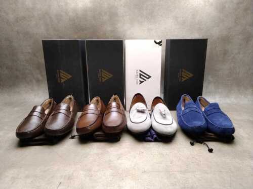 Four NEW pairs of Nappa Tori Australia leather men's shoes, size UK 10