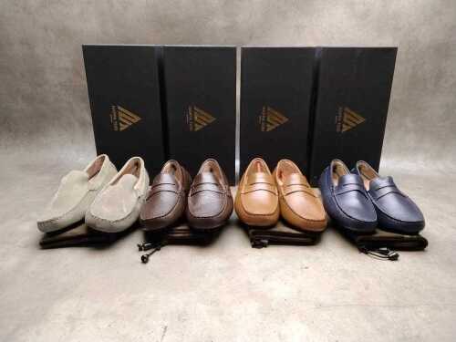 Four NEW pairs of Nappa Tori Australia leather men's shoes, size UK 6, 7 and 8