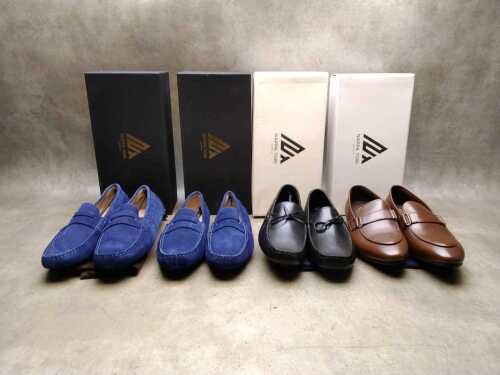 Four NEW pairs of Nappa Tori Australia leather men's shoes, size UK 9 and 10