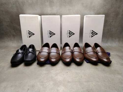 Four NEW pairs of Nappa Tori Australia leather men's shoes, size UK 8 and 9