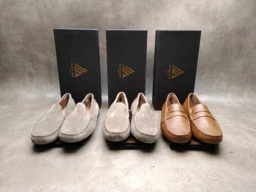 Three NEW pairs of Nappa Tori Australia leather men's shoes, size UK 12