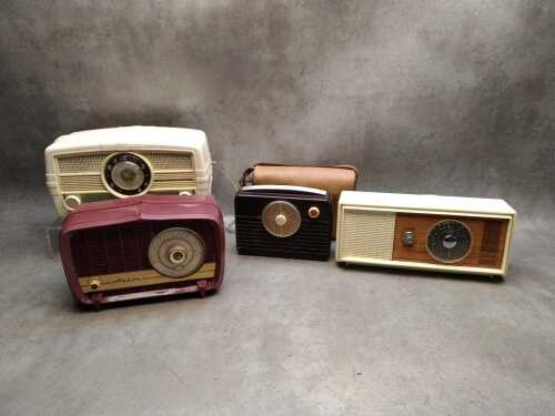 Four mantel and portable radios