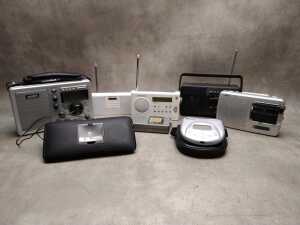 Assorted radios including portables