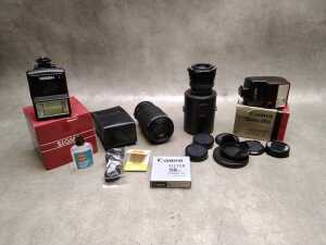 Two Canon SLRs with lenses and accessories - 3