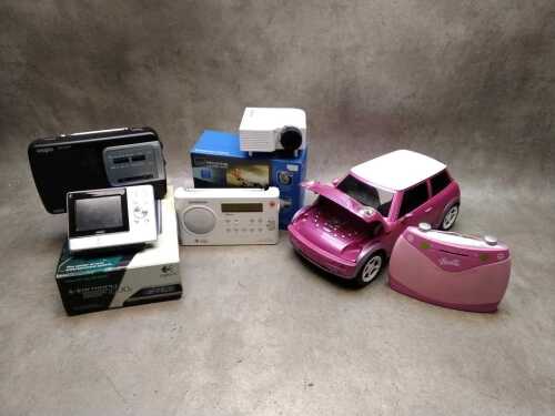 Assorted radios and audio electronics