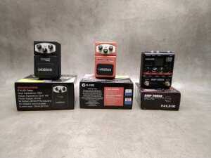 Three guitar effects pedals