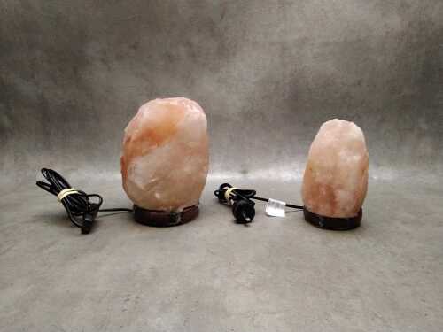 Two Himalayan salt lamps