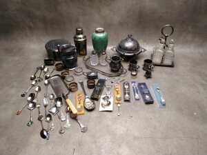 Silver plate and metalware including antique