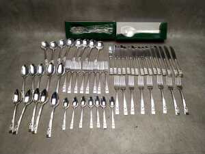 Community silver plated cutlery setting for eight