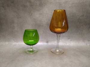 Six mid-century glass brandy balloons, mostly Italian - 3