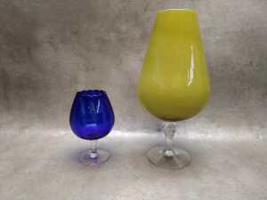 Six mid-century glass brandy balloons, mostly Italian - 2