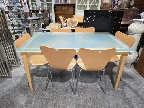 Seven-piece modern dining setting