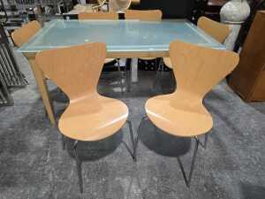 Seven-piece modern dining setting - 4