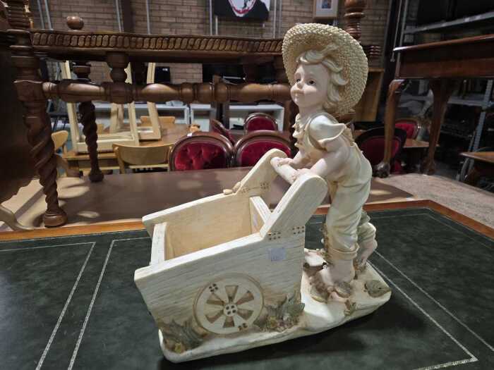 Decorative figural garden planter