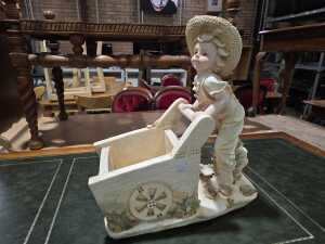 Decorative figural garden planter