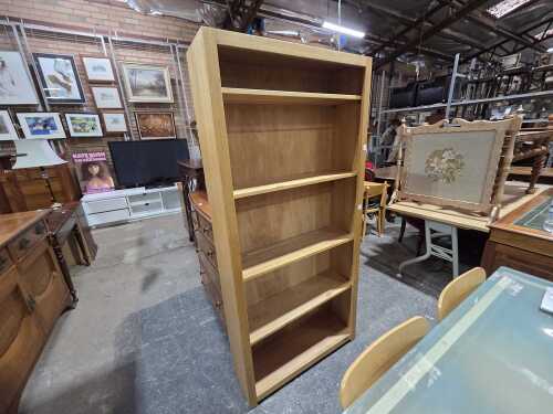 Teak open bookcase