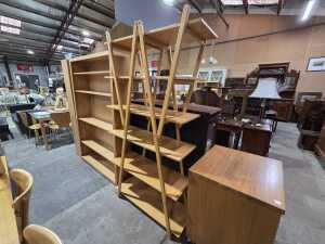Teak six-shelf unit - 2